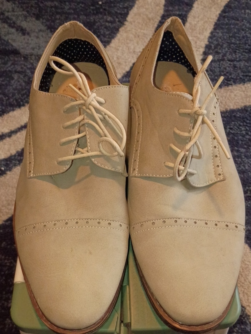 Men's Light Beige Suede Derby Shoes